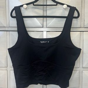 A&F Black Soft Collection Square Neck Tank